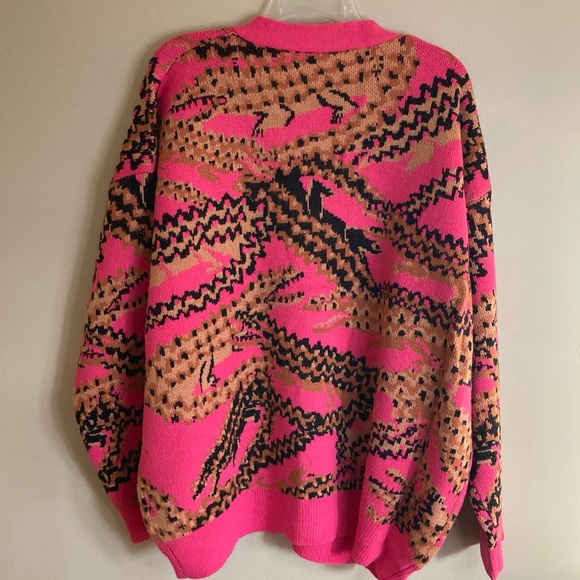 FARM Rio Pink Croco Pattern Cardigan - Picture 7 of 11